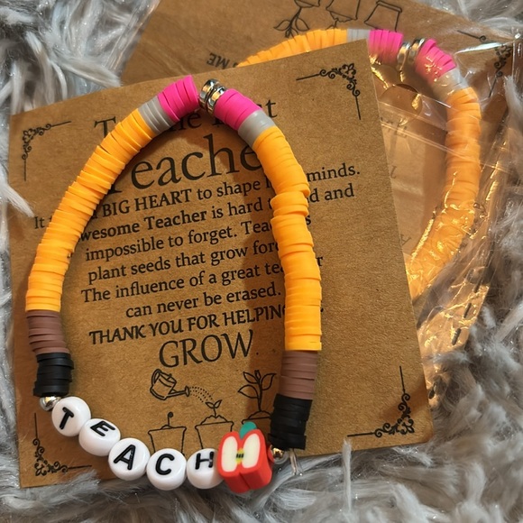 Jewelry - PENCIL Beaded Teacher Bracelet new